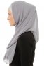 Alara Plain - Hijab Chiffon One Piece Gris Foncé
