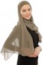 Alara Plain - Hijab Chiffon One Piece Olive Verte