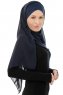Alara Cross - Hijab Chiffon One Piece Bleu Marin