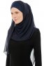 Alara Cross - Hijab Chiffon One Piece Bleu Marin