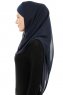 Alara Cross - Hijab Chiffon One Piece Bleu Marin