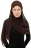 Alara Cross - Hijab Chiffon One Piece Marron