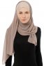 Alara Cross - Hijab Chiffon One Piece Taupe Clair