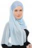 Alara Cross - Hijab Chiffon One Piece Bleu Clair