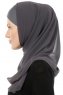 Alara Cross - Hijab Chiffon One Piece Anthracite