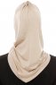 Isra Plain - Hijab One-Piece Viscose Taupe Clair
