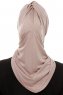 Isra Plain - Hijab One-Piece Viscose Gris Pierre
