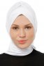 Isra Cross - Hijab One-Piece Viscose Blanc