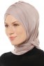 Isra Cross - Hijab One-Piece Viscose Gris Pierre
