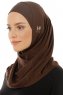 Hanfendy Plain Logo - Hijab One-Piece Marron