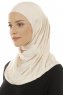 Hanfendy Plain Logo - Hijab One-Piece Beige