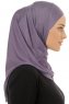 Hanfendy Plain Logo - Hijab One-Piece Violet Foncé