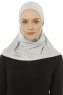 Hanfendy Plain Logo - Hijab One-Piece Gris Clair