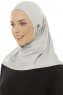 Hanfendy Plain Logo - Hijab One-Piece Gris Clair