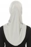 Hanfendy Plain Logo - Hijab One-Piece Gris Clair