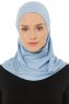 Hanfendy Plain Logo - Hijab One-Piece Bleu Clair