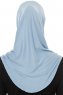 Hanfendy Plain Logo - Hijab One-Piece Bleu Clair