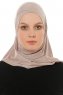 Hanfendy Cross Logo - Hijab One-Piece Gris Pierre