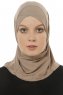 Micro Cross - Hijab One-Piece Taupe Foncé
