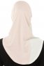Esin - Hijab One-Piece Vieux Rose & Gris Clair & Crème
