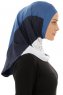 Esin - Hijab One-Piece Indigo & Blanc & Bleu Marin