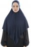 Ajda - Hijab Zip Bleu Marin