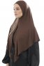 Ajda - Hijab Zip Marron