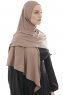 Ajda - Hijab Zip Taupe Foncé