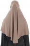 Ajda - Hijab Zip Taupe Foncé