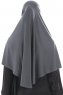 Ajda - Hijab Zip Gris Foncé