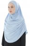 Roxelana - Hijab Al Amira Bleu Clair Longue