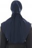 Ebrar - Hijab Al Amira Bleu Marin Crepe Chiffon