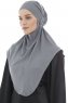 Ebrar - Hijab Al Amira Crepe Chiffon Gris Foncé