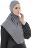 Ebrar - Hijab Al Amira Crepe Chiffon Gris Foncé