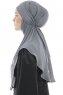 Ebrar - Hijab Al Amira Crepe Chiffon Gris Foncé