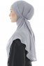Ebrar - Hijab Al Amira Crepe Chiffon Gris Clair