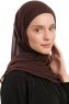Sahar - Hijab Chiffon One Piece Marron