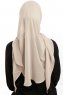 Sahar - Hijab Chiffon One Piece Beige Clair