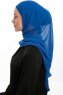 Sahar - Hijab Chiffon One Piece Bleu