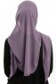 Sahar - Hijab Chiffon One Piece Violet Foncé