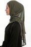 Sahar - Hijab Chiffon One Piece Kaki