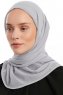 Sahar - Hijab Chiffon One Piece Gris Clair