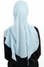 Sahar - Hijab Chiffon One Piece Bleu Clair