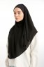Bengi - Micro Krep Turban Hijab Noir