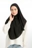 Bengi - Micro Krep Turban Hijab Noir