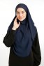 Bengi - Micro Krep Turban Hijab Bleu Marin