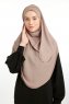 Bengi - Micro Krep Turban Hijab Taupe Foncé