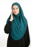 Bengi - Micro Krep Turban Hijab Vert Foncé