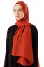 Hadise - Hijab Chiffon Rouge Brique