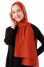 Hadise - Hijab Chiffon Rouge Brique